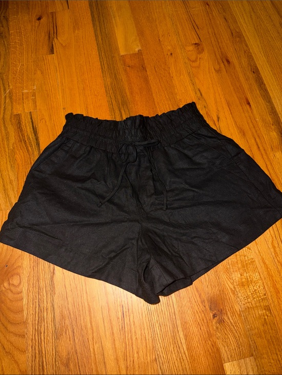 a new day Pants - a new day Black High-Waist Elastic Drawstring Shorts NWT